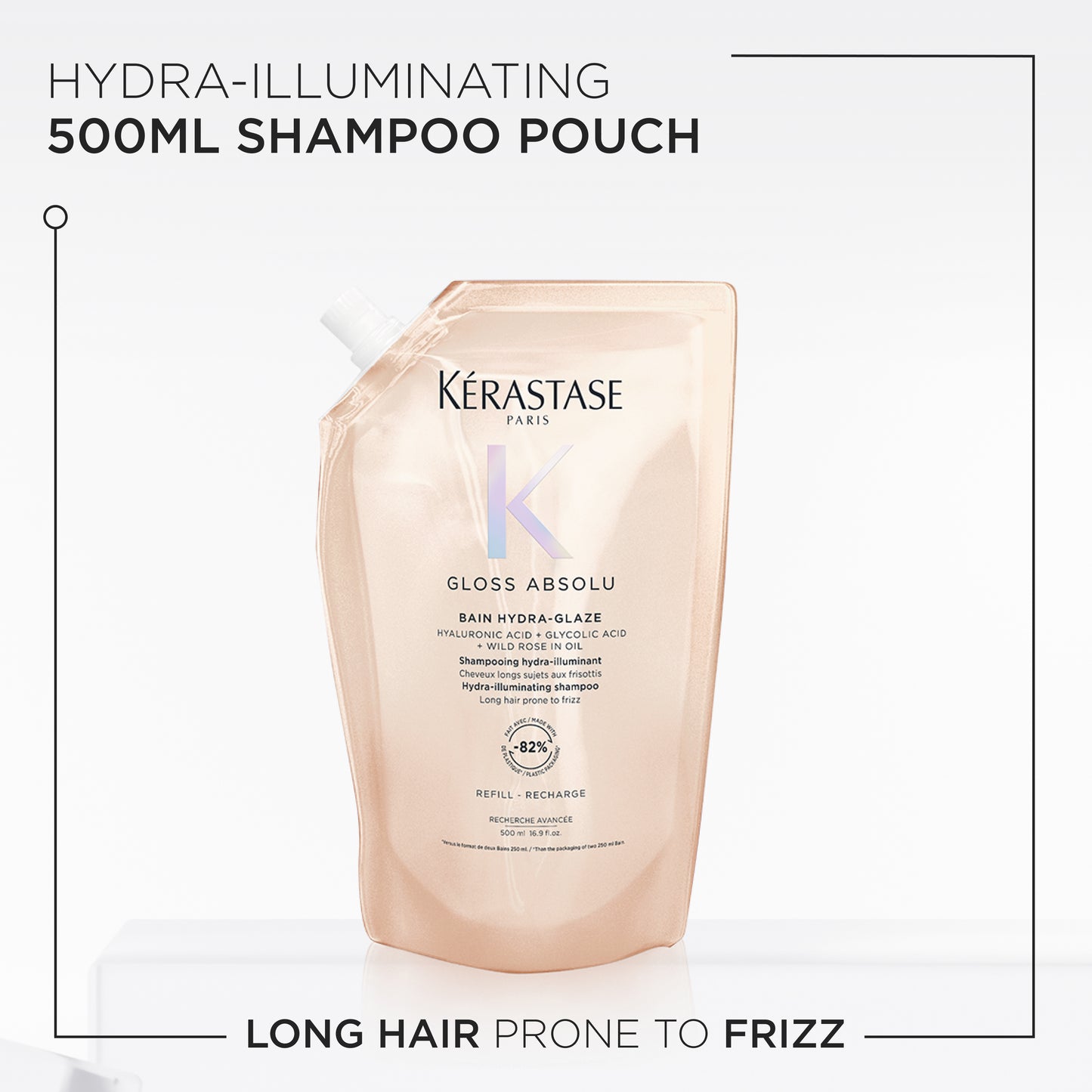 Kérastase Gloss Absolu Bain Hydra-Glaze Anti-Frizz Shampoo - Refill 500ml