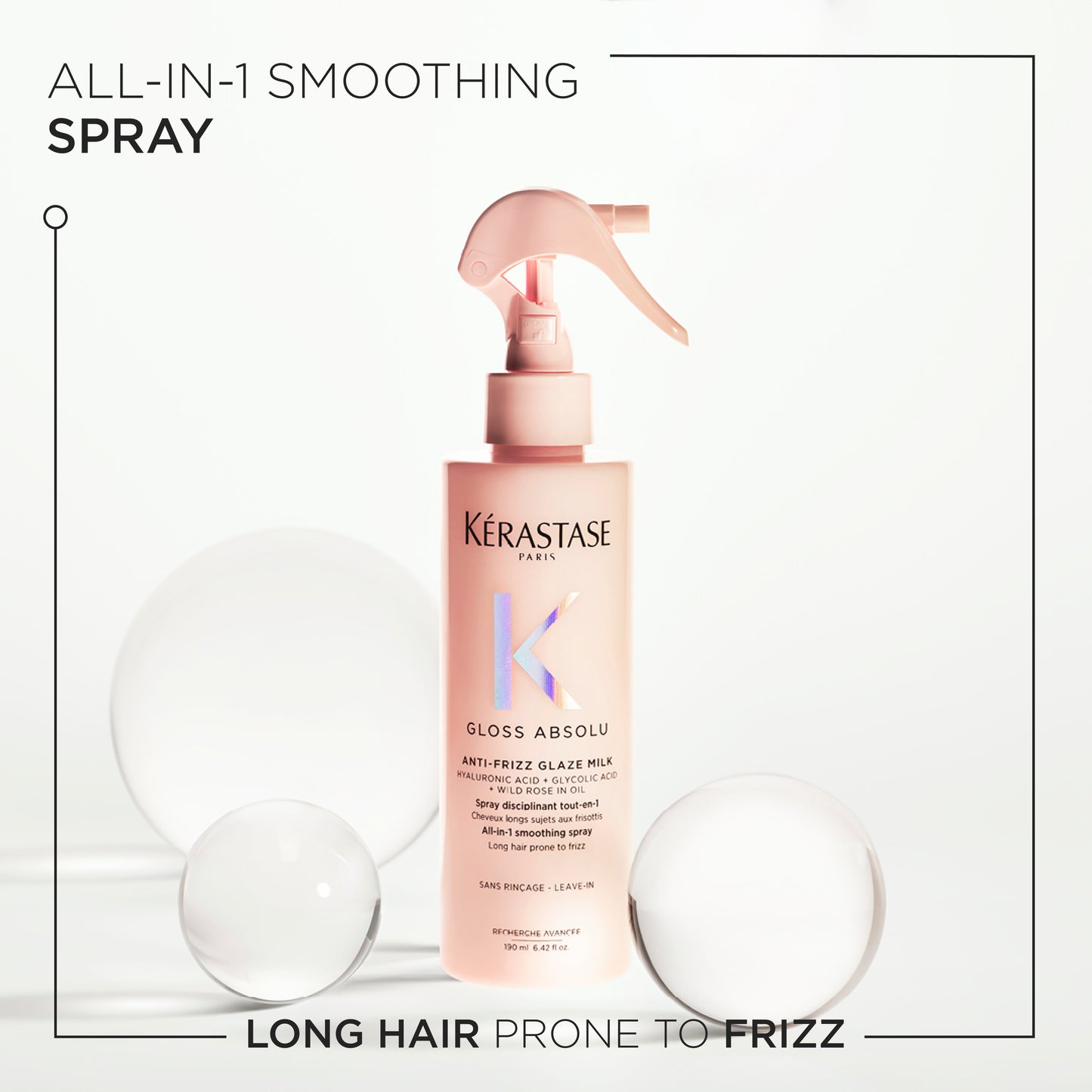 Kérastase Gloss Absolu Glaze Milk Anti-Frizz Heat Protecting Spray - 190ml