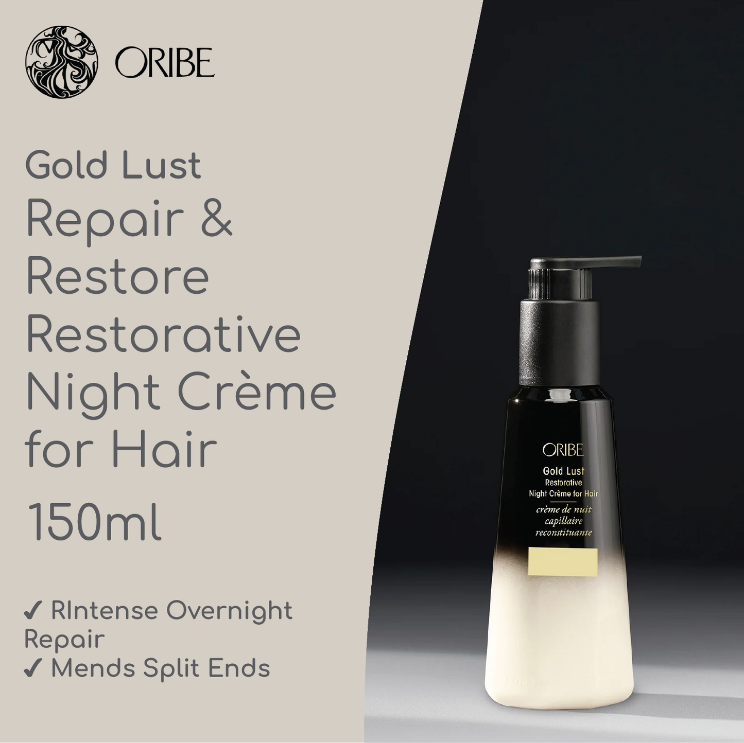 Oribe Gold Lust Restorative Night Crème for Hair - 150ml