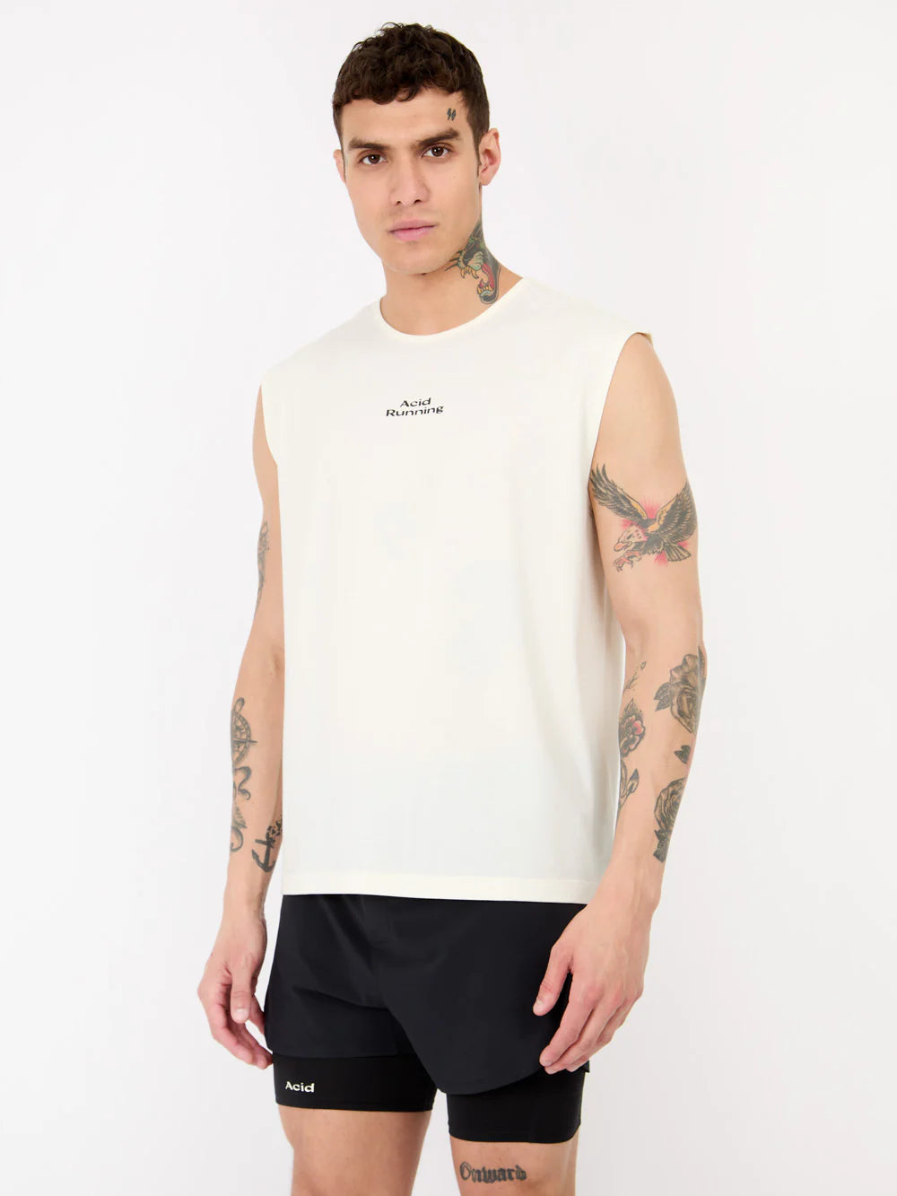 Acid Running Logo Tank - Bone