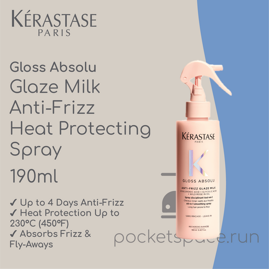 Kérastase Gloss Absolu Glaze Milk Anti-Frizz Heat Protecting Spray - 190ml